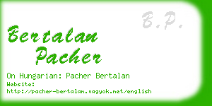 bertalan pacher business card